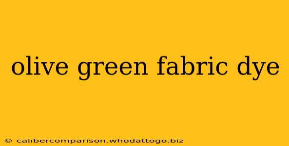 olive green fabric dye