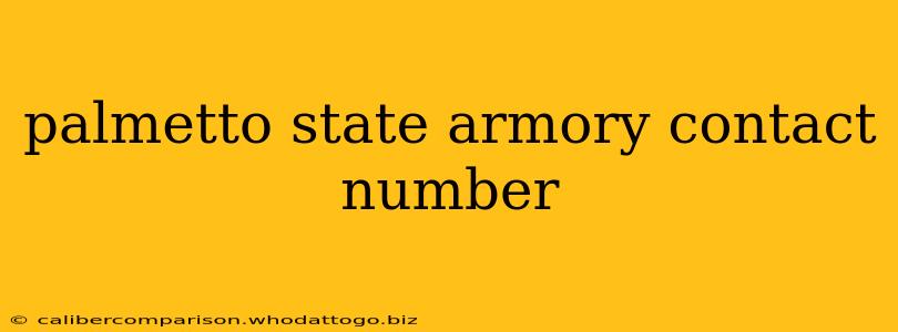 palmetto state armory contact number