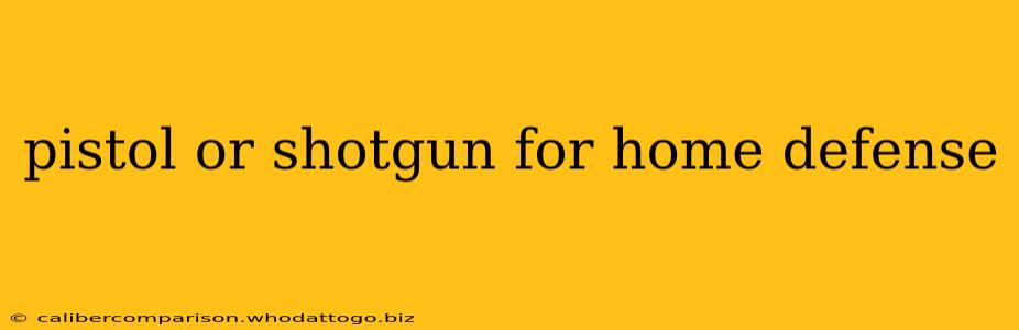 pistol or shotgun for home defense