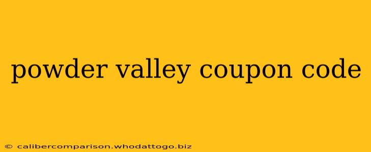 powder valley coupon code