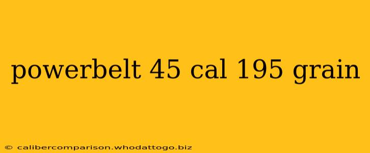 powerbelt 45 cal 195 grain