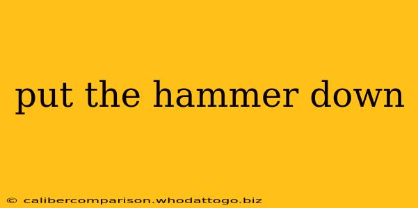 put the hammer down