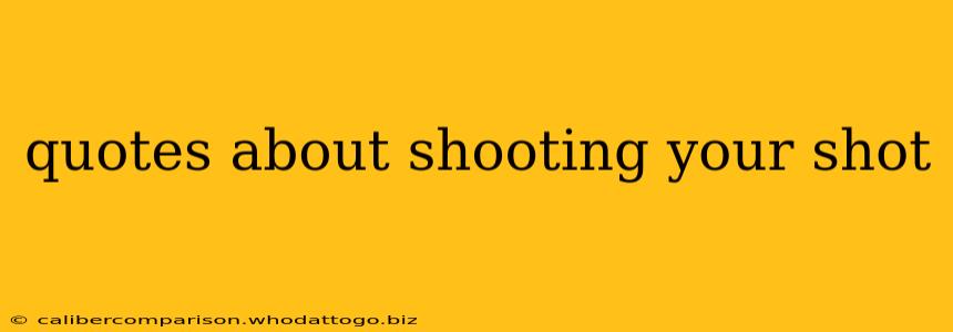 quotes about shooting your shot