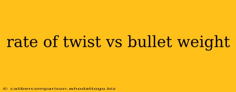 rate of twist vs bullet weight