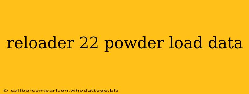 reloader 22 powder load data