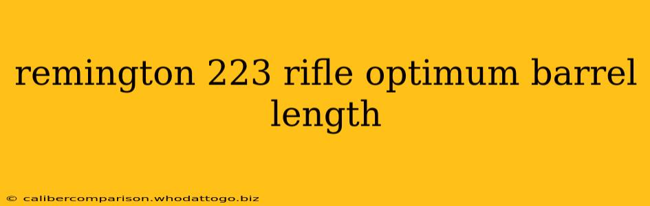 remington 223 rifle optimum barrel length