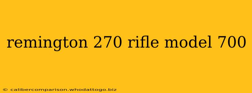 remington 270 rifle model 700