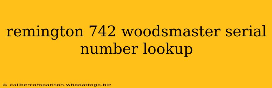 remington 742 woodsmaster serial number lookup