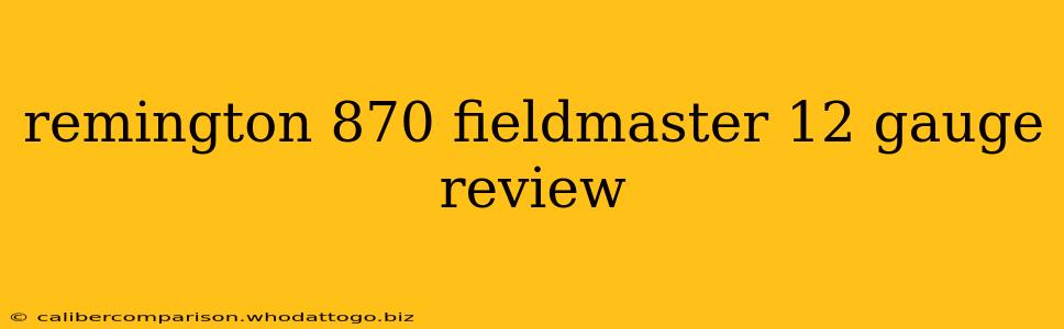 remington 870 fieldmaster 12 gauge review