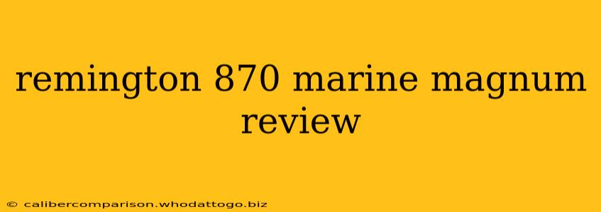 remington 870 marine magnum review