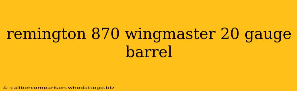 remington 870 wingmaster 20 gauge barrel