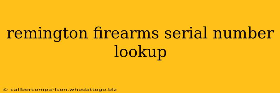 remington firearms serial number lookup