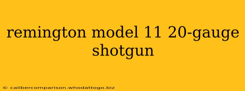 remington model 11 20-gauge shotgun