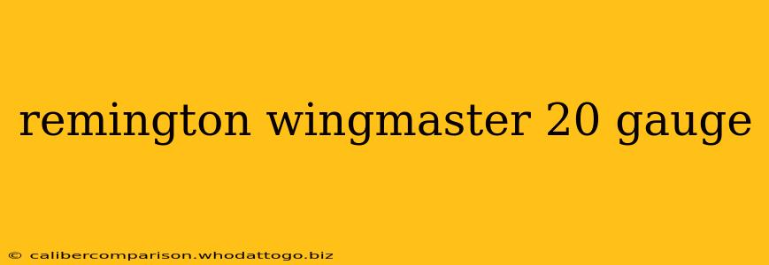 remington wingmaster 20 gauge