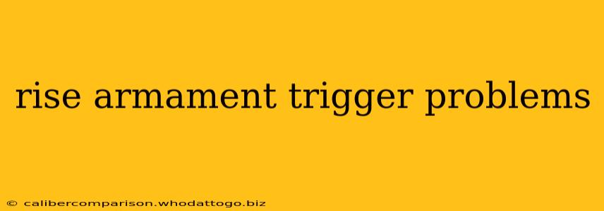 rise armament trigger problems