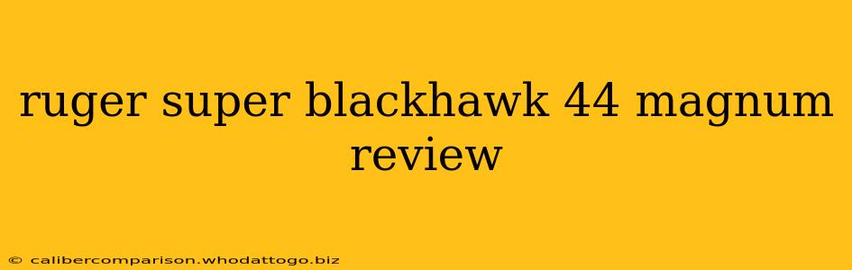 ruger super blackhawk 44 magnum review