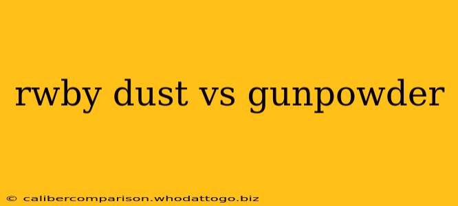 rwby dust vs gunpowder