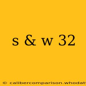 s & w 32