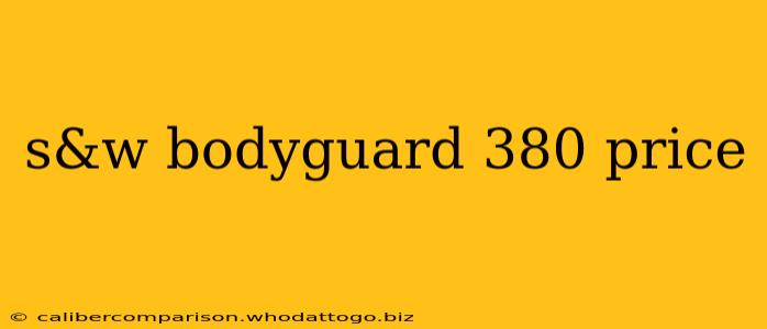 s&w bodyguard 380 price