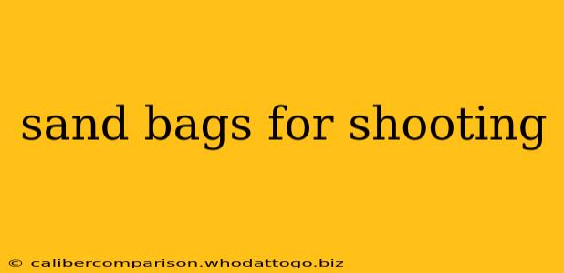 sand bags for shooting