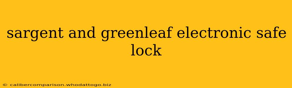 sargent and greenleaf electronic safe lock