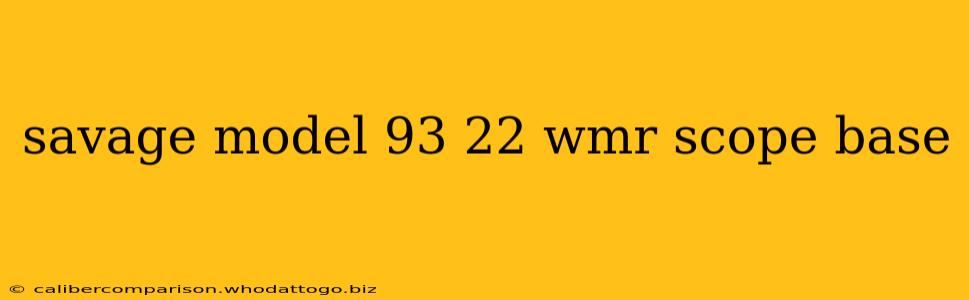 savage model 93 22 wmr scope base