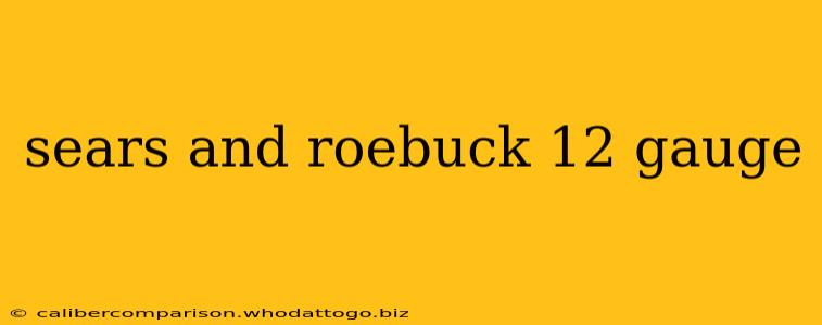 sears and roebuck 12 gauge