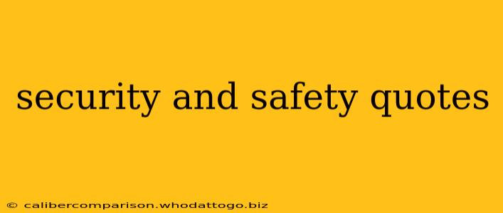 security and safety quotes