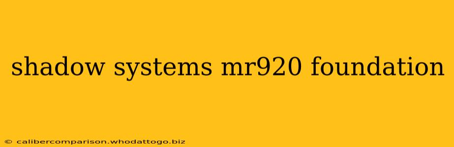 shadow systems mr920 foundation