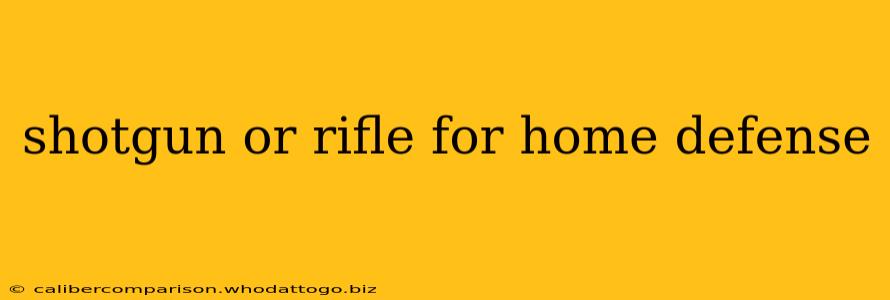 shotgun or rifle for home defense