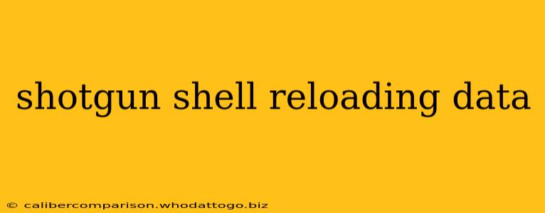 shotgun shell reloading data