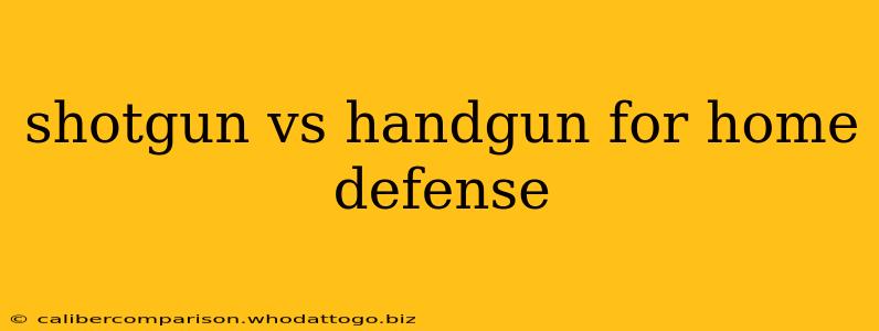 shotgun vs handgun for home defense