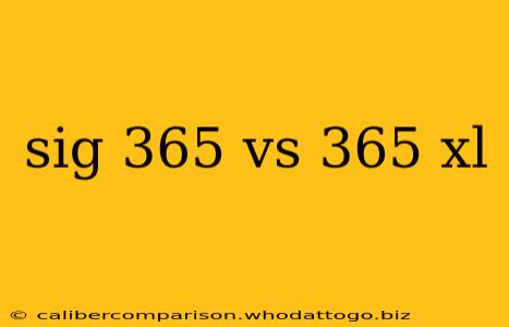 sig 365 vs 365 xl