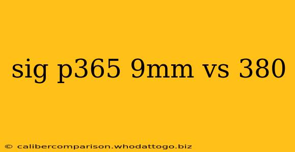 sig p365 9mm vs 380