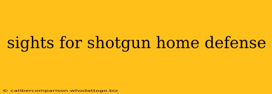 sights for shotgun home defense