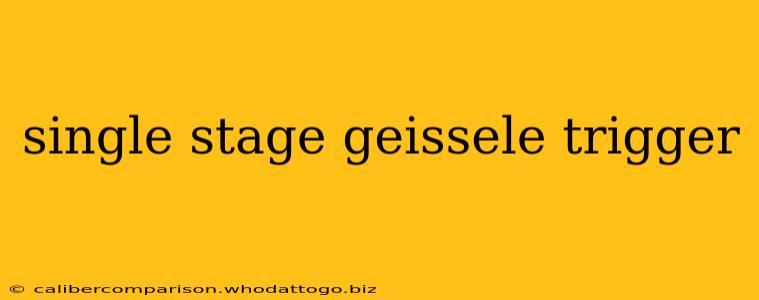 single stage geissele trigger