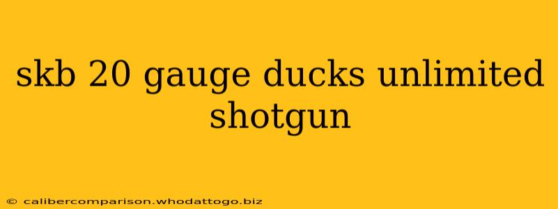 skb 20 gauge ducks unlimited shotgun