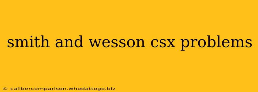 smith and wesson csx problems