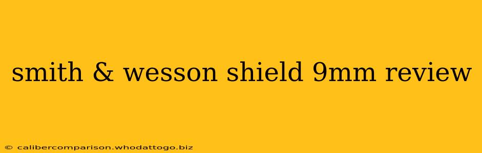 smith & wesson shield 9mm review