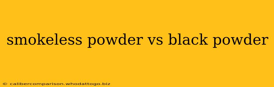 smokeless powder vs black powder