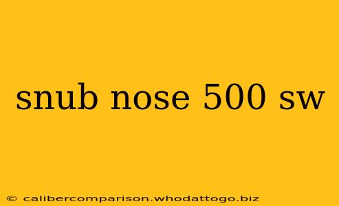 snub nose 500 sw