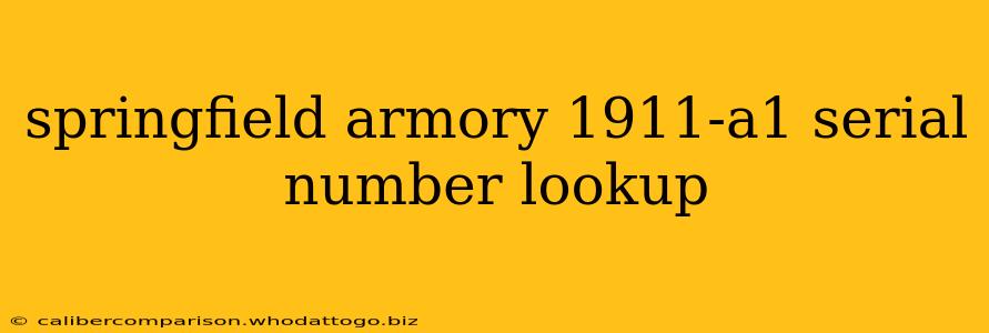 springfield armory 1911-a1 serial number lookup