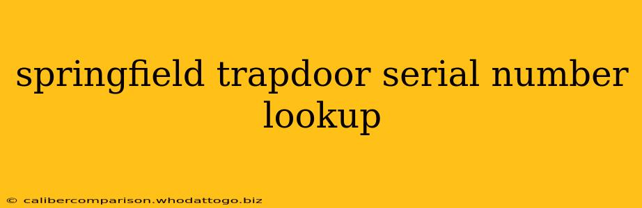 springfield trapdoor serial number lookup