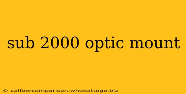 sub 2000 optic mount