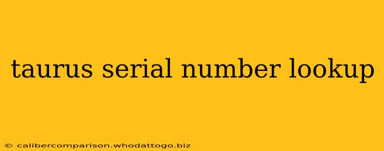 taurus serial number lookup