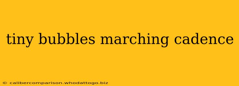 tiny bubbles marching cadence