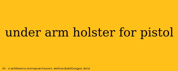 under arm holster for pistol