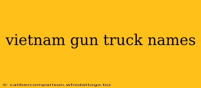 vietnam gun truck names