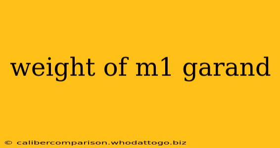 weight of m1 garand