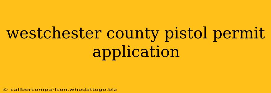 westchester county pistol permit application